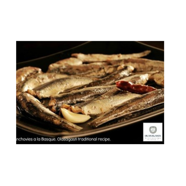 OLASAGASTI Anchovies a la Donostiarra (Whole Anchovies Sautéed with Garlic) - 190g