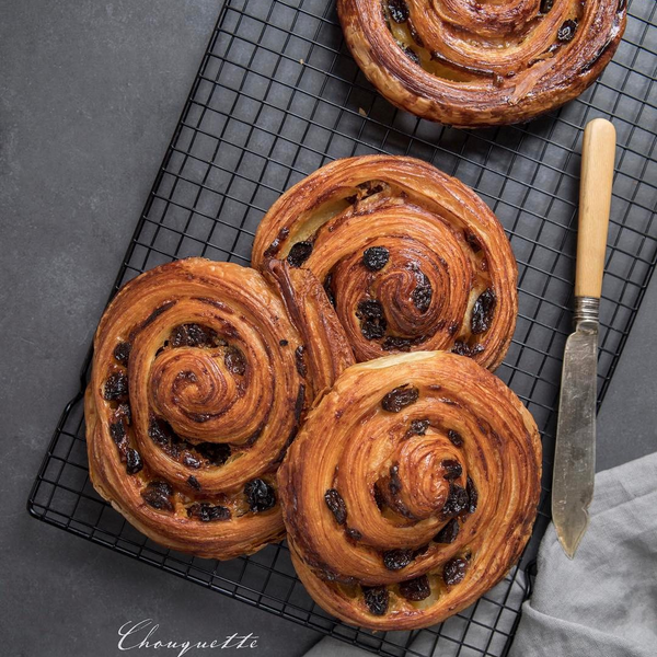 法式葡萄麵包 Fresh Baked Pain aux Raisins (Snails with Sultanas)