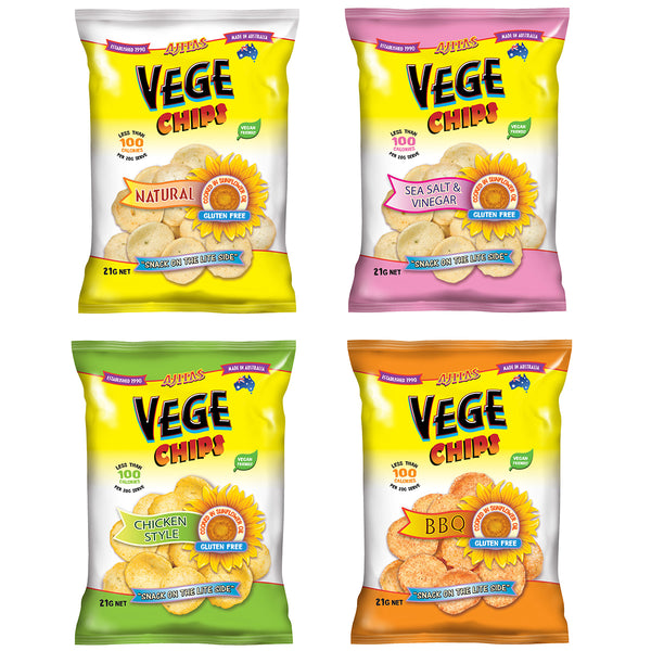 Shop AJITAS Vege Chips Variety Box 21g x 36pk