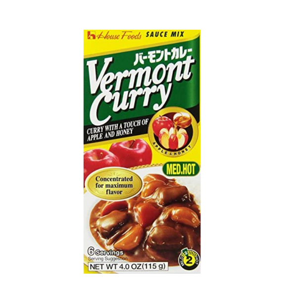 HOUSE Vermont Japanese Curry Roux Sauce Med-Hot 115g