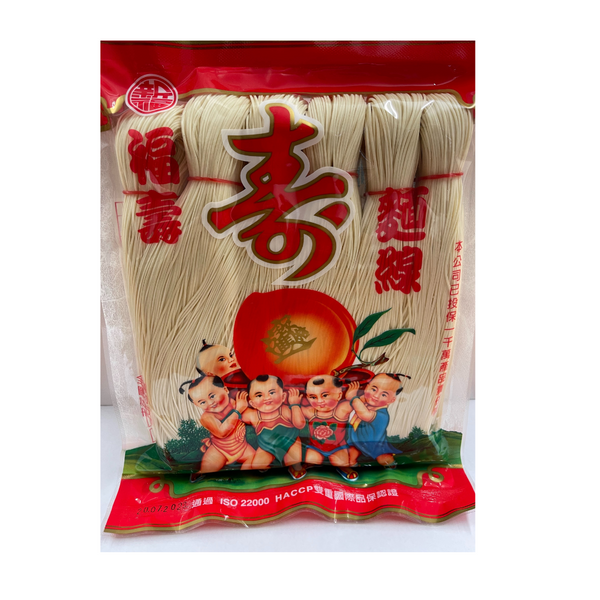 新福福壽麵線6束/ 袋 600g Jin Shin Happiness Somen Dried Noodle 600g/bag
