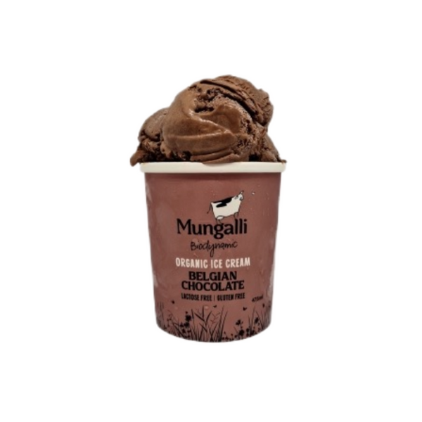 Mungalli Biodynamic Organic Ice Cream Belgian Chocolate Ice Cream 475ml /1L (Available Pick-Up Only)